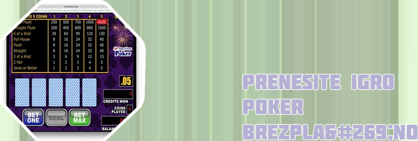 Mobilni Poker avtomati igre